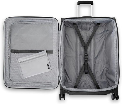 Samsonite UpLIFT Lightweight Medium Checked Softside Luggage with Spinner Wheels - Expandable - Airline-Approved, Polyester Soft Suitcase for Ultra Light Travel - Black