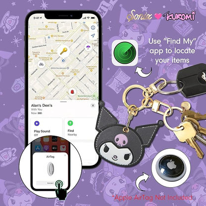 Sonix x Sanrio Character Keychain Case Compatible with Apple AirTag | Protective AirTag Cover Keychain | Kuromi