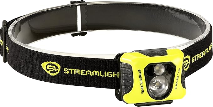 Streamlight 61420 Enduro Pro 200-Lumen 2250-Candela Ultra-Light LED Headlamp with AA Batteries and Elastic Strap, Clear Retail Packaging, Yellow