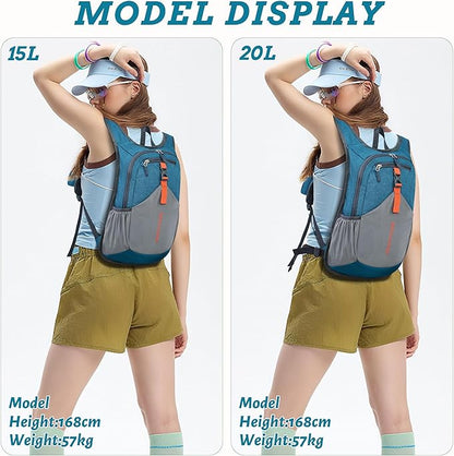 20L Small Hiking Backpack for Men Women Foldable Packable Back Pack Ultralight Hiking Daypack for Travel Camping Outdoor, Turquoise