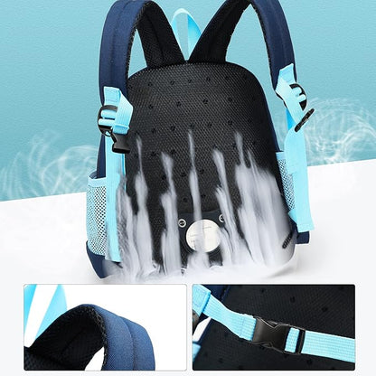 willikiva Cute Zoo Little 3d Backpack Kids Backpack for Boys and Girls Toddler Backpack Waterproof Preschool(Blue Hoist)