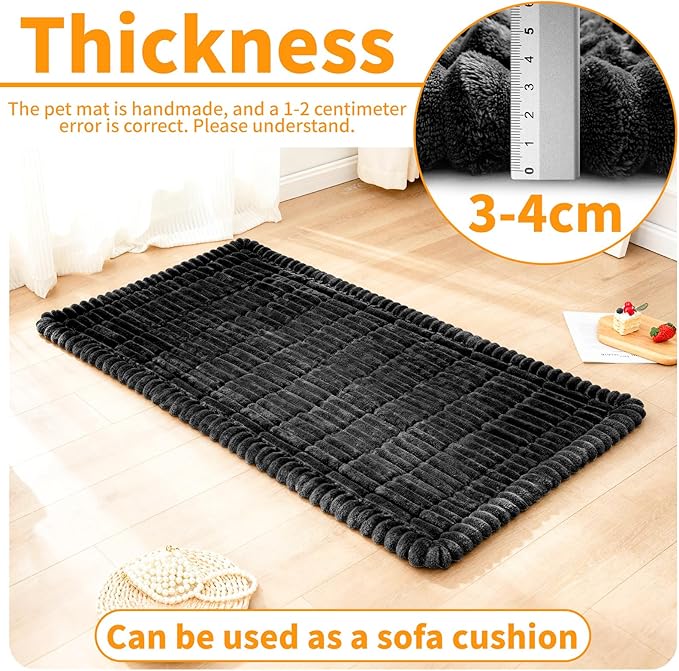 Dog Car Seat Covers for Back Seat, Dog Bed for Car, Car Seat Protector, Fit for Backseat Extenders, Non-Slip Soft Durable for Cars Trucks and SUVs(Black,50x24.6 inch)