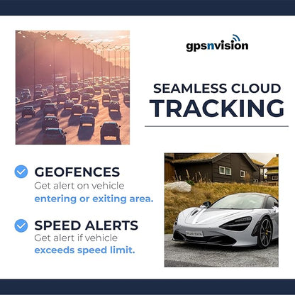4G GPS Tracker for Vehicles - Real-Time GPS Tracker for Car, Truck, Van, Motorcycle - Hardwired 4G LTE Vehicle Tracking Device - Easy 2-Wire Install Tracking System - Subscription Required