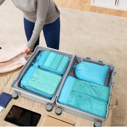 Cambond Compression Packing Cubes for Travel Women - Expandable Travel Bags Luggage Organizers Travel Essentials Compression Cubes for Travel Carry on Suitcases Organizer
