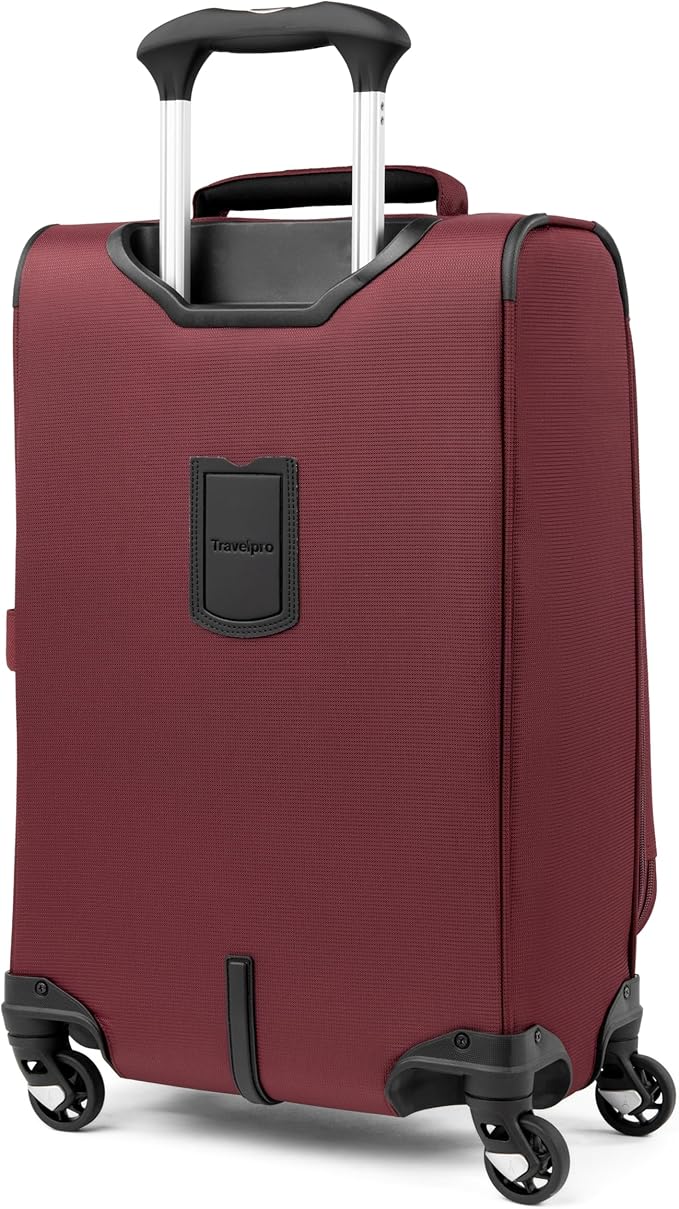 Travelpro Maxlite 5 Softside Expandable Luggage with 4 Spinner Wheels, Lightweight Suitcase, Men and Women, International, Burgundy, Carry-on 21-Inch