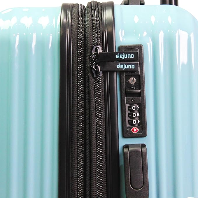 World Traveler Dejuno Tonal 20-Inch Carry-On Polycarbonate Lightweight Hardside Expandable Spinner Luggage Suitcase with TSA Lock - Glacier