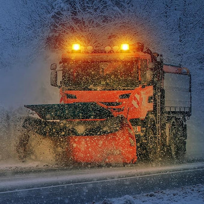Magnetic Wireless Beacon Light, Amber Rechargeable Strobe Lights for Trucks, Waterproof Flashing Emergency Safety Warning Light for Construction Vehicles Snowplow Tow Work Trucks Postal Mail Cars