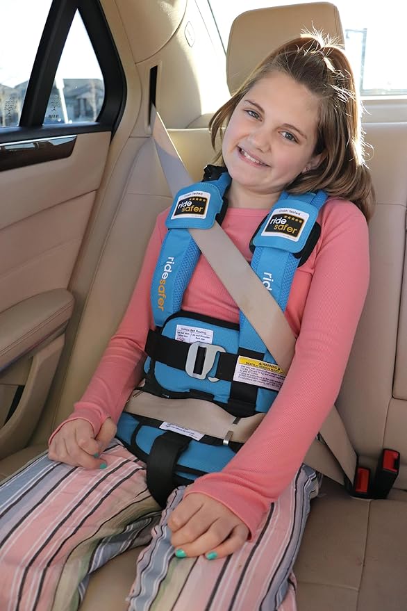 RideSafer - Large Blue, Lightweight, Compact, Portable Car Seat - Perfect for Travel and Everyday Child Safety