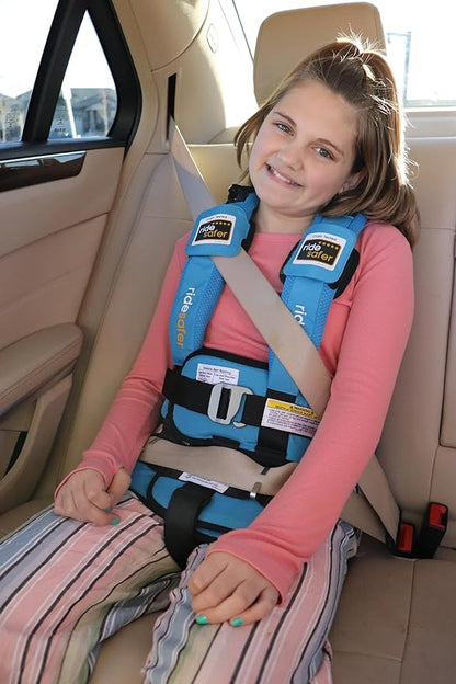RideSafer - Large Blue, Lightweight, Compact, Portable Car Seat - Perfect for Travel and Everyday Child Safety