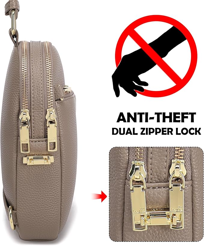INICAT RFID Blocking Sling Bag,Anti Theft Crossbody Bags for Women,Travel Gifts Cross Body Purses Vegan Leather