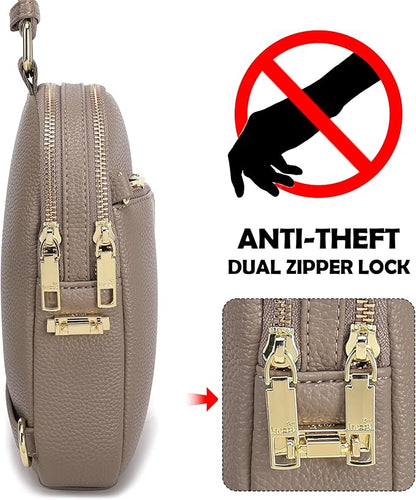 INICAT RFID Blocking Sling Bag,Anti Theft Crossbody Bags for Women,Travel Gifts Cross Body Purses Vegan Leather