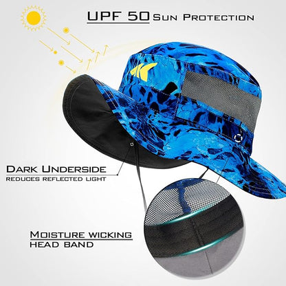 KastKing Sol Armis UPF 50 Boonie Hat - Sun Protection Hat, Fishing Hat, Beach & Hiking Hat, Paddling