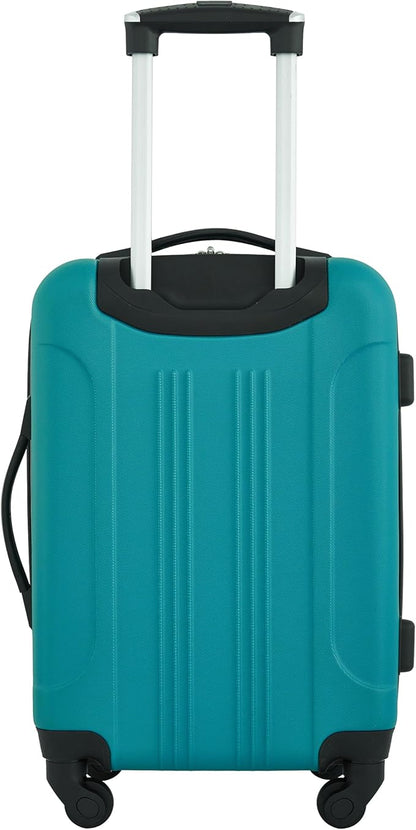 Travelers Club Chicago Hardside Expandable Spinner Luggage, Teal, 3 Piece Set