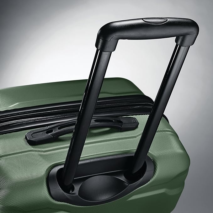 Samsonite Omni PC Hardside Expandable Luggage with Spinner Wheels, Checked-Large 28-Inch, Army Green