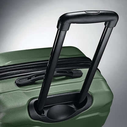 Samsonite Omni PC Hardside Expandable Luggage with Spinner Wheels, Checked 24-Inch, Army Green
