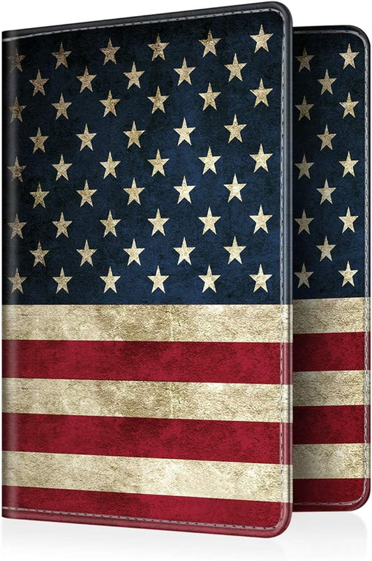 FINTIE Passport Holder, Slim Travel Wallet RFID Blocking Card Case Cover Passport Cover Protector Essentials with Credit Card Slots for Women/Men