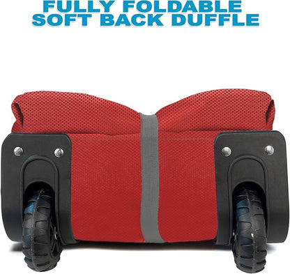 Bago Rolling Duffle Bag with Wheels - 31" 120L Foldable Weekender Bag, Waterproof Travel Duffel Bag, Heavy Duty Lightweight Duffle Bag for Traveling, Rolling Duffel Bag with Wheels (Red2023)