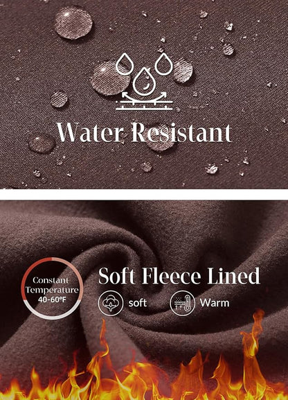 baleaf Women's Fleece Lined Pants Winter Thermal Water Resistant Crossover Flare Leggings Warm Bootcut Hiking Outdoor