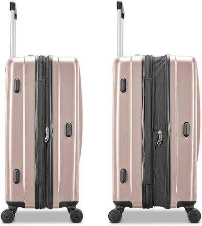 Samsonite Winfield 2 Hardside Expandable Luggage with Spinner Wheels, Artic Pink, Checked-Large 28-Inch