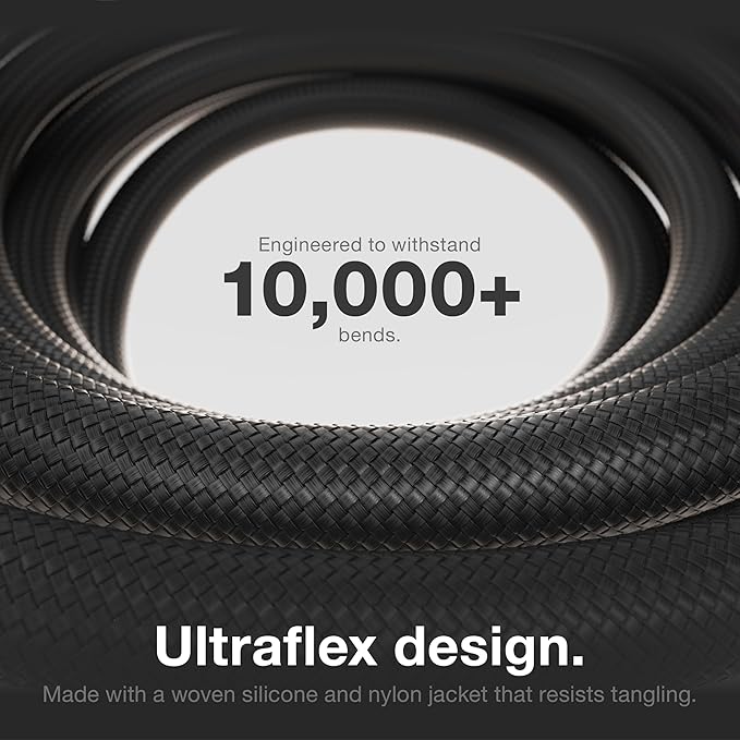 NOCO XGrid XC3: 240W USB-C to USB-C Cable – Type C Fast Charging Cord, USB-IF Certified, Smart E-Marker Chip, 480Mbps Data, UltraFlex Braided Nylon + Silicone Jacket, 10-Foot Durable Design