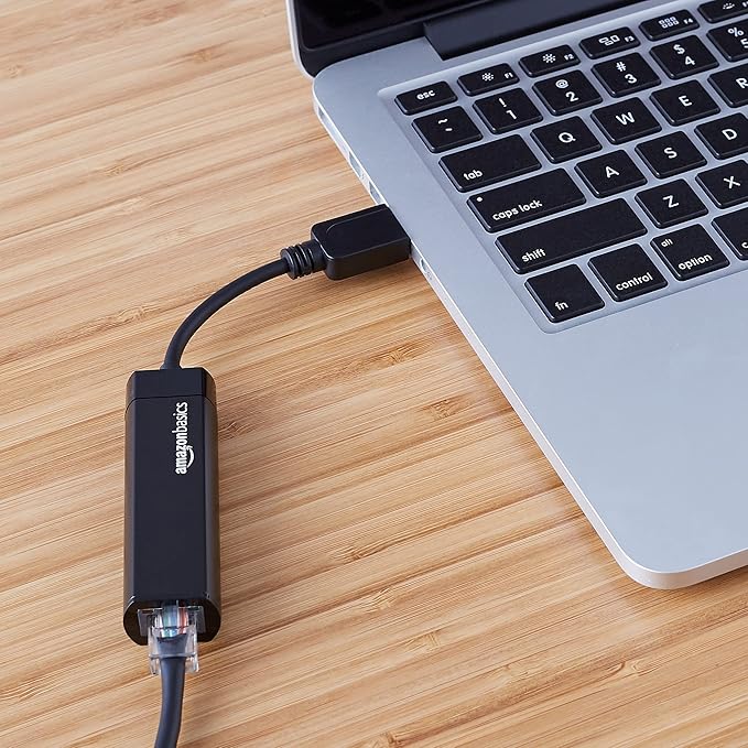Amazon Basics USB 3.0 to 10/100/1000 Gigabit Ethernet Internet Adapter, 10-Pack, Black
