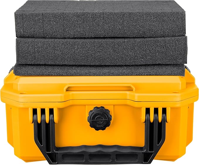 Eylar 11.8" Intact Series Compact Hard Camera Case, Lightweight and Durable Stacker Design with Foam (Yellow)