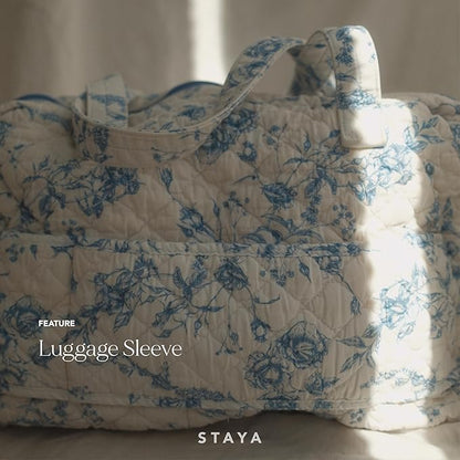 Staya Quilted Duffle Bag - Perfect Travel Companion, Quilted Weekender Bags for Women, (Coastal Grandma)