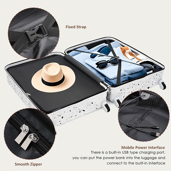 3 Piece ABS Hardshell Luggage Sets – Lightweight, Tough & Scratch-Resistant