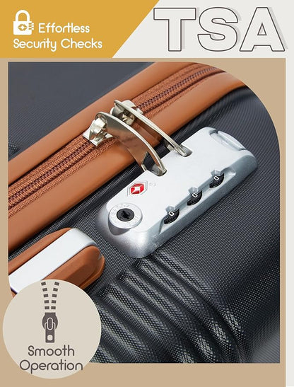 Luggage Sets 5 Piece, Suitcases with Wheels, Hardshell Suitcase Set, ABS Carry on Luggage Set with TSA Lock, Travel Luggage