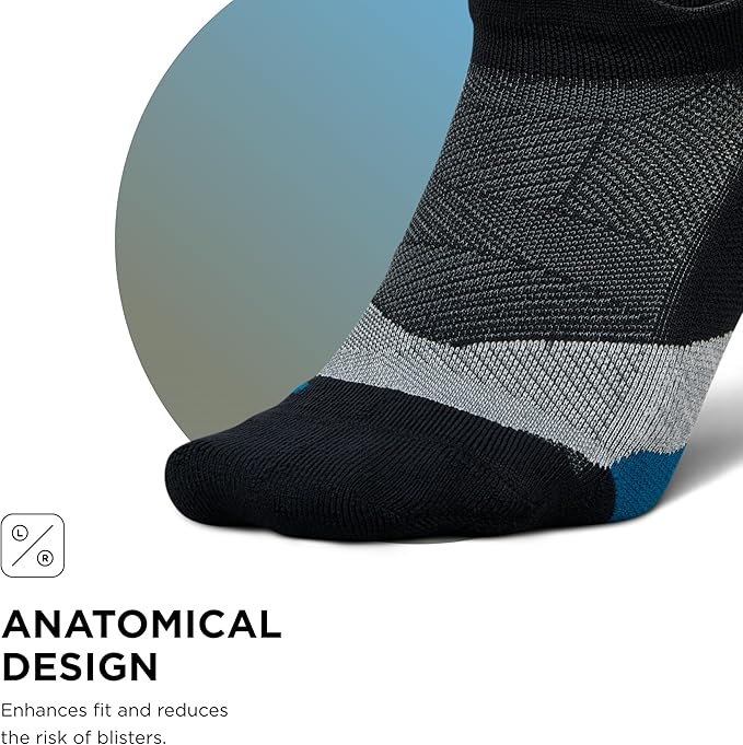 Feetures Elite Light Cushion No Show Tab Athletic Ankle Socks - Sport Sock with Targeted Compression