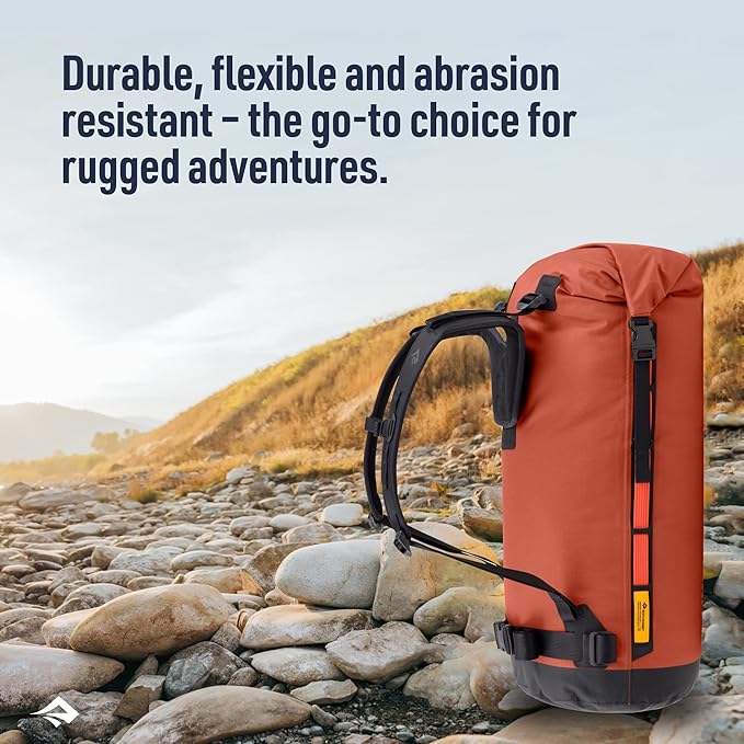 Sea to Summit Big River Dry Backpack with Adjustable Harness, 50 Liter, Picante Red