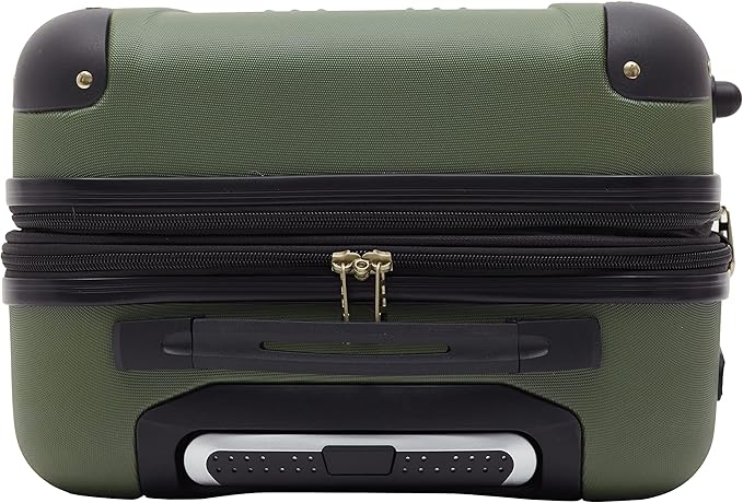 Travelers Club Chicago Expandable Luggage, Thyme Green, 20" Carry-On