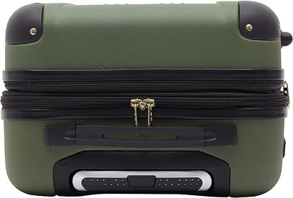 Travelers Club Chicago Expandable Luggage, Thyme Green, 20" Carry-On