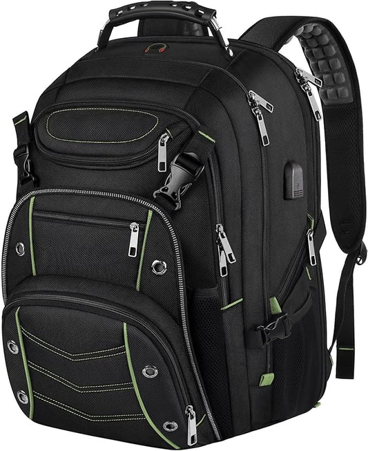 VECKUSON 18.4 Inch Laptop Backpack for Men and Women, 55L Extra Large Gaming Laptops Backpack with USB Charger Port, TSA Friendly Flight Approved and RFID Anti-Theft Pocket