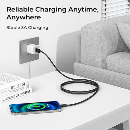 Basesailor Charger Cable for AirPods Pro 3 4/4th Generation 3.3FT 2Pack,USB Type C Charging Cord for Apple AirPods Max 2024 Headphone (Only Charge),Pro 2/2nd 2023 Wireless Earbuds,iPhone 17 16 15 Plus