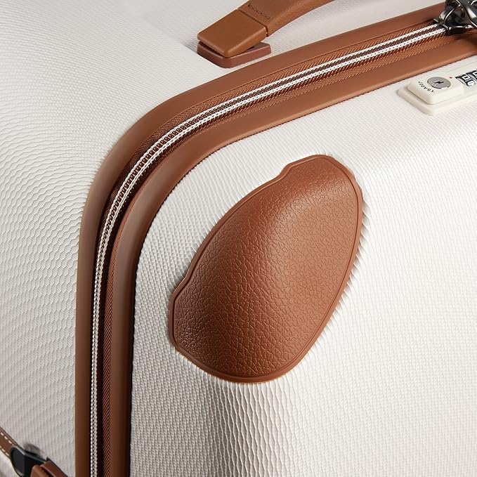 DELSEY PARIS Chatelet Air 2.0 Hardside Luggage with Spinner Wheels, Angora, 2 Piece Set, (24/28)