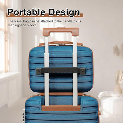Joyway Expandable Luggage Sets 2 Piece Carry on and Check,Hardside Suitcase with Spinner Wheels and TSA Lock (Blue,13/20/24)