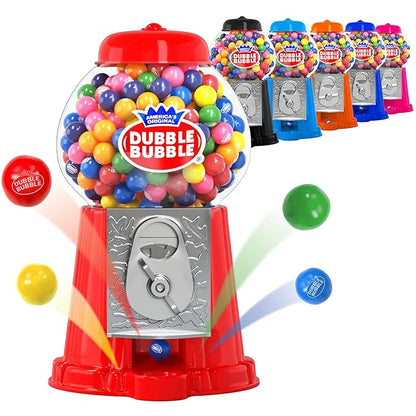 Gumball Machine for Kids 8.5" - Coin Operated Bubble Gum Machine and Toy Bank - Candy Machine Dispenser Includes 85 Gum Balls - Great Candy Dispenser Machine Gift Toys for Girls and Boys (Red)