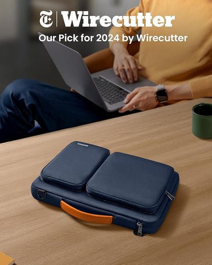 tomtoc Laptop Shoulder Bag for 2025 14 Inch MacBook Pro M5/M4/M3/M2/M1 Pro/Max 2025-2021, 13.5-14.4 Surface Laptop 7/6/Studio 2, Surface Book 3, 360 Protective Case Fit Asus VivoBook