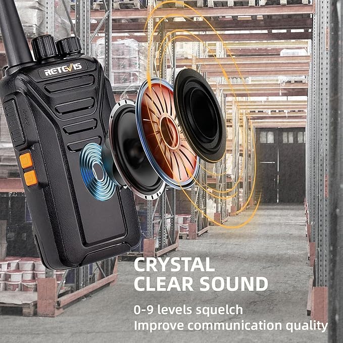 Retevis RT27 Walkie Talkies for Adults Long Range,2 Way Radio Rechargeable,VOX HandsFree,Heavy Duty,Portable FRS Two-way Radios for Commercial Retail Restaurant School(5 Pack)