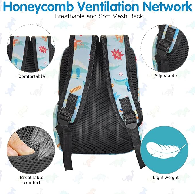 Kids Backpack for Girls Boys - Toddler Preschool Backpack School Bag Cute Kindergarten Backpack, Light Blue