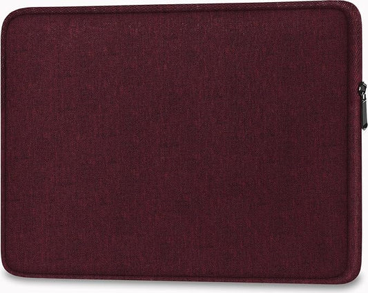Laptop Sleeve 14 Inch, Shockproof Protective Traveling Computer Cover, Water Resistant Portable Laptop Case Compatible for Lenovo, HP, Dell, Asus, MacBook Air/Pro, Wine Red