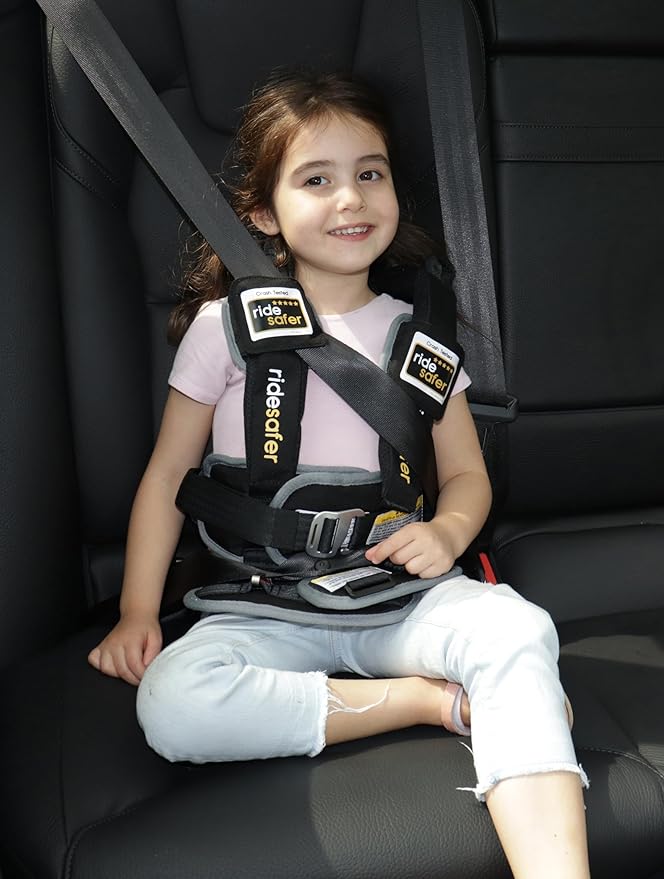RideSafer - Extra Large Black, Lightweight, Compact, Portable Car Seat - Perfect for Travel and Everyday Child Safety