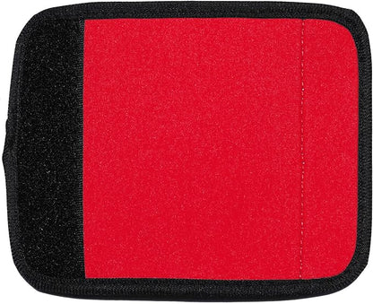Neoprene Luggage Handle Wraps for Traveling Bright Color Luggage Tags|Handle Wraps|Handle Covers (Red)