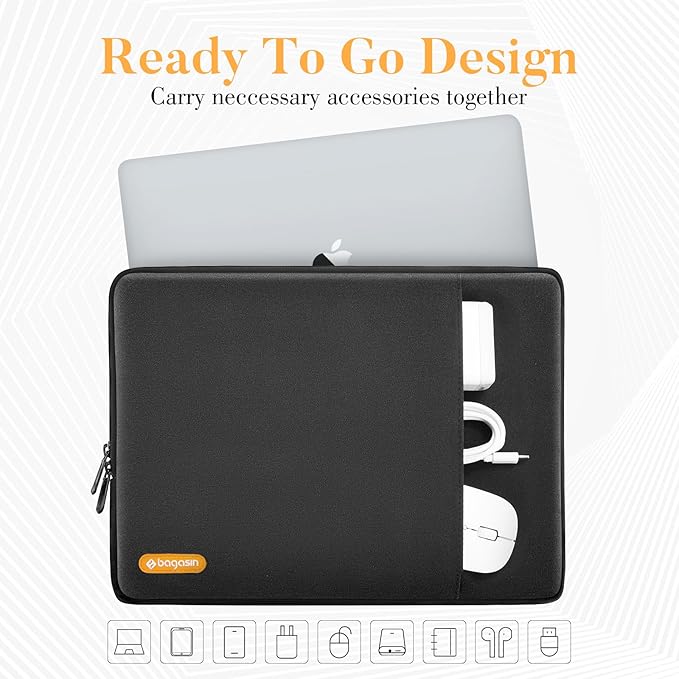 Laptop Sleeve Case Bag Compatible with MacBook Air Pro, 13-13.3 inch Notebook, Compatible with acBook Air/pro 13 / Pro 14, HP Dell ASUS Lenovo Notebook