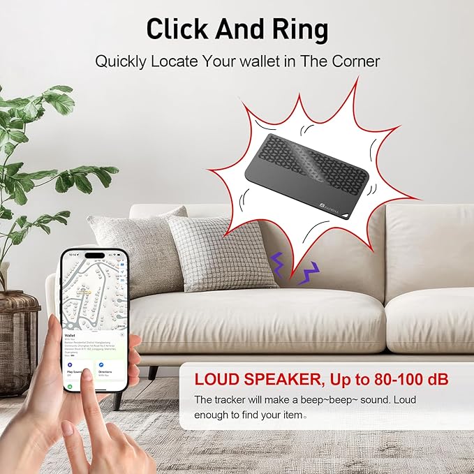 2025 [Apple MFi Certified] (iOS Only) Bluetooth Tracker Smart Card for Apple Find My iPhone Wallet GPS Tracker, 5-10 Years Staying Power, Keys Finder and Item Locator for Keys, Bags, Passport