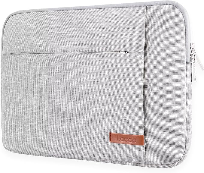 Lacdo 13 inch Laptop Sleeve Case for 13 inch New MacBook Air M4 A3240 2025, M3 A3113, M2 A2681, M1 A2337 | 13" MacBook Pro M2/M1 A2338 A2251 A2289 | 13" iPad Pro M5 / iPad Air M3 Computer Bag, Gray