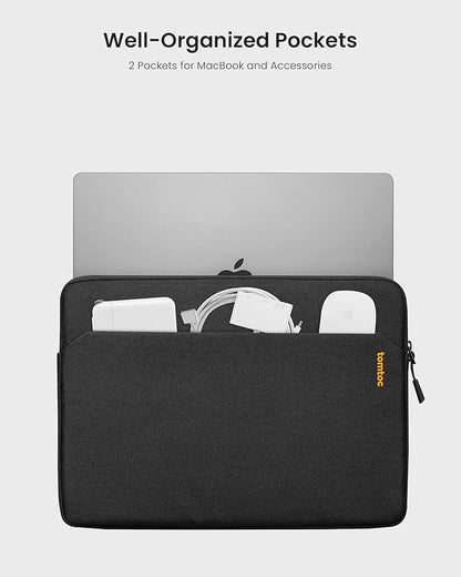 tomtoc Slim Laptop Sleeve for 14-inch MacBook Pro M5/M4/M3/M2/M1 Pro/Max 2025-2021, Water-Resistant Protective Case for 13.8 Inch Surface Laptop AI PC, Accessory Bag