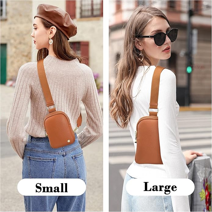 INICAT Small Anti Theft Crossbody Bags for Women, Vegan Leather Sling Cross Body Purse Travel Essentials Teen Girl Gifts