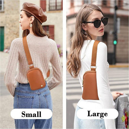 INICAT Small Anti Theft Crossbody Bags for Women, Vegan Leather Sling Cross Body Purse Travel Essentials Teen Girl Gifts